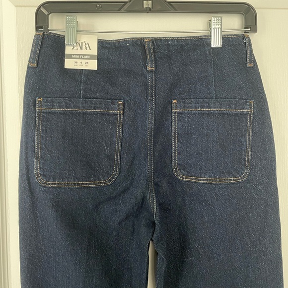 NWT- Zara Mini Flare Jeans - Picture 3 of 14